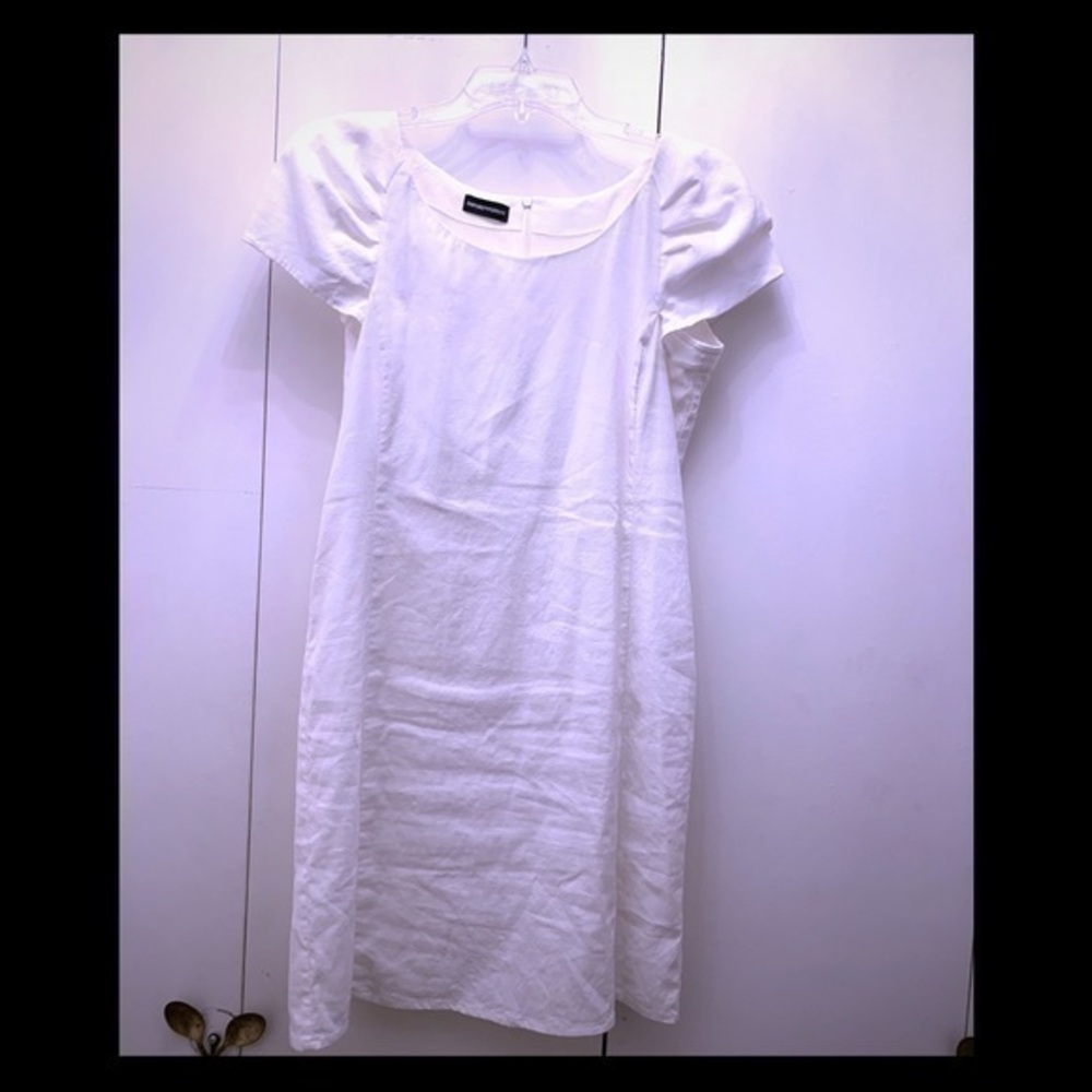 Women’s Emporio Armani white linen dress